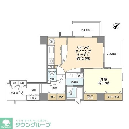 テラス国立ウェストの物件間取画像